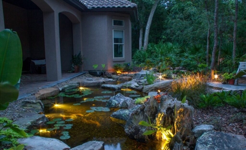 modern landscape underwater light