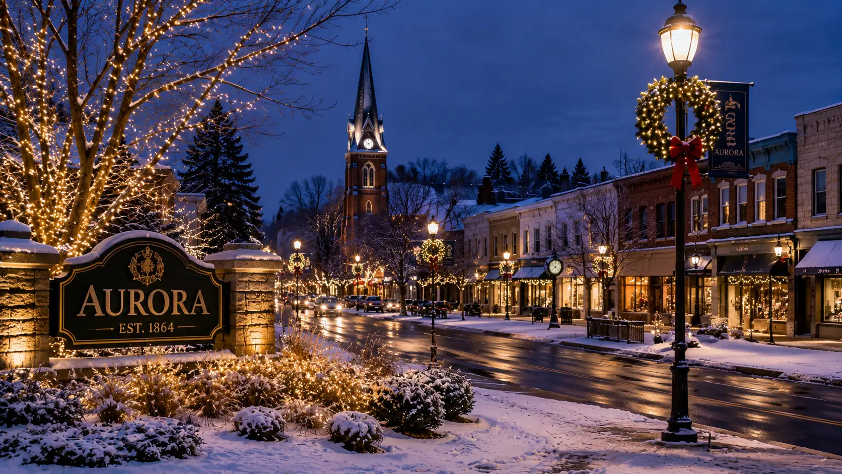 Christmas Light Installation in Aurora
