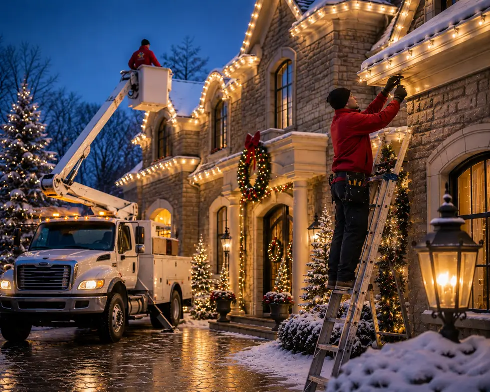 Christmas Light Installation in Woodbridge