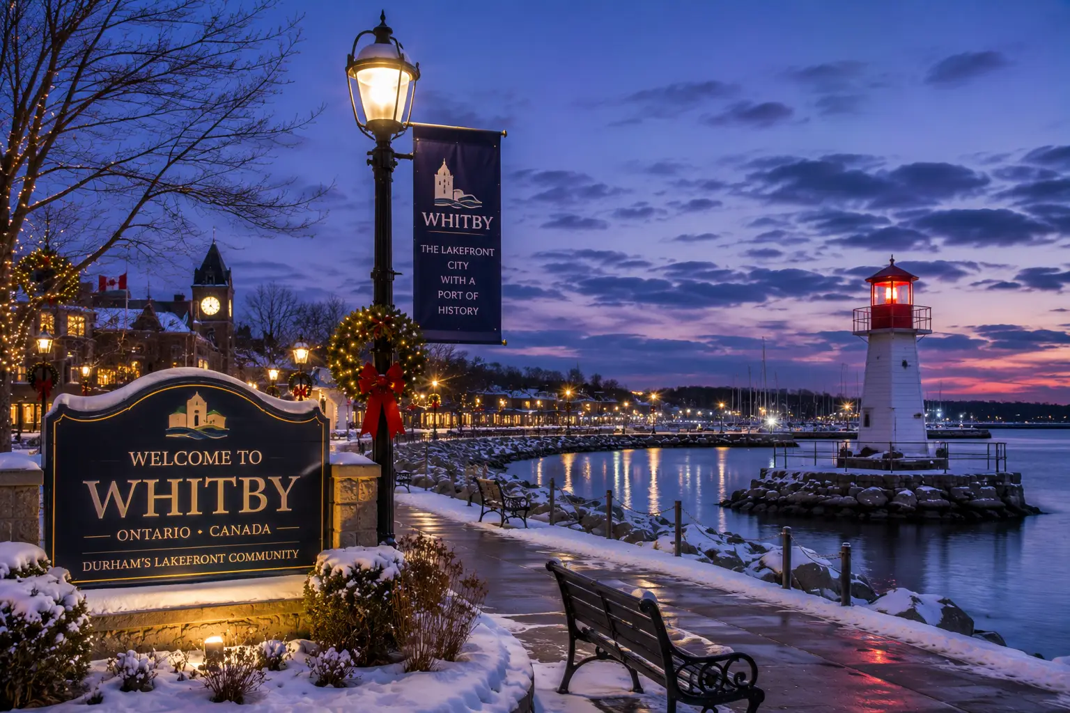 Christmas Light Installation in Whitby